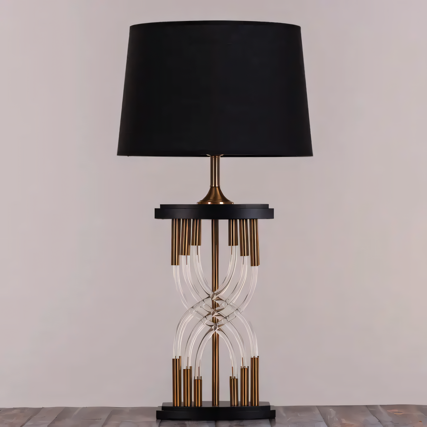 Rock and Rule (Gold, White) Table Lamp: Intersection of Art and Functionality