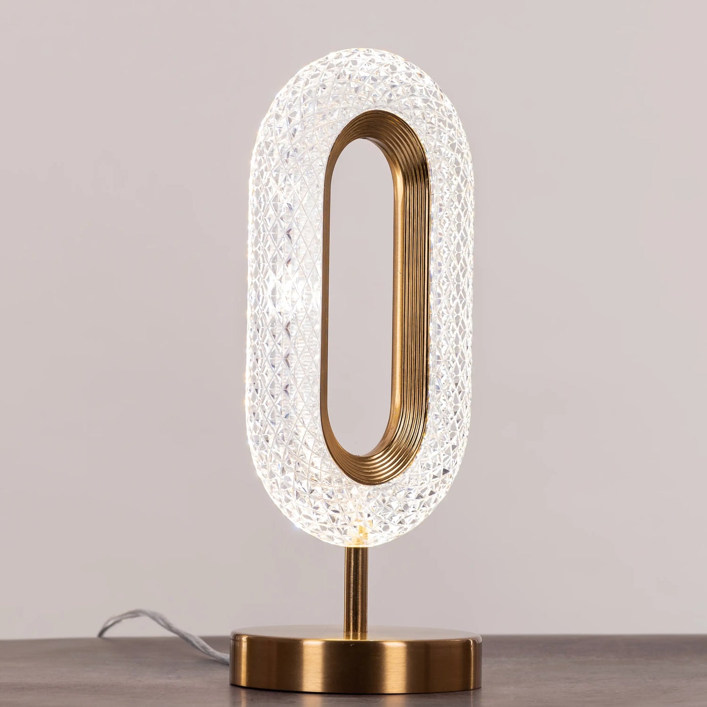 Luxurious Gold Metal Table Lamp with LED Lighting Technology