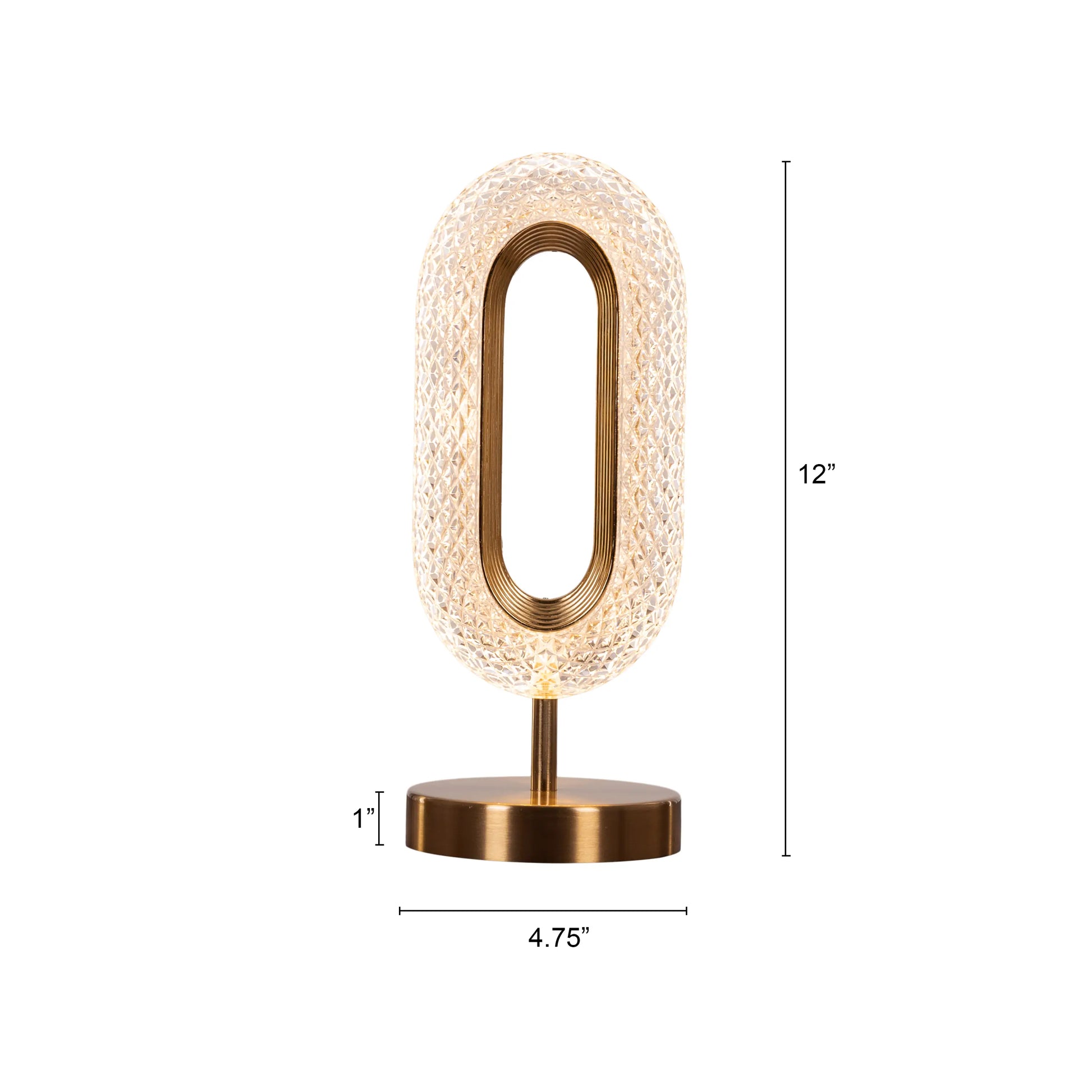 Elegant Gold Metal Frame with Acrylic Diffuser Table Lamp