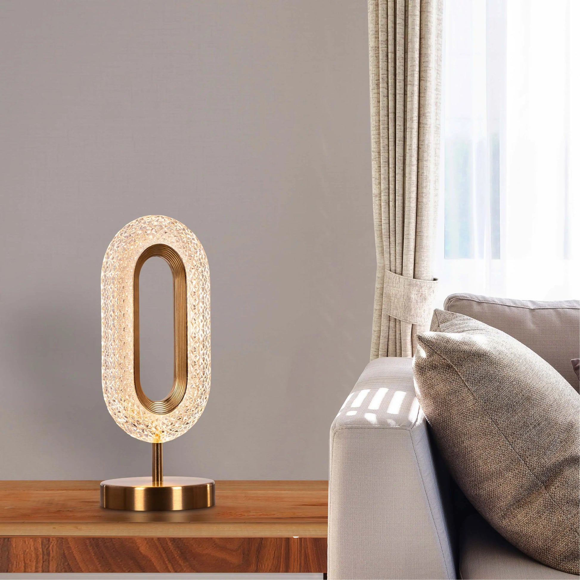 Glowed Up Gold Table Lamp with 3 Color Dimmable LED