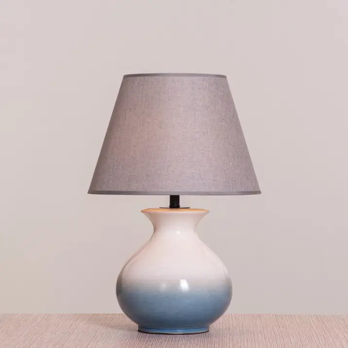 Stylish blue gradient ceramic lamp for living room