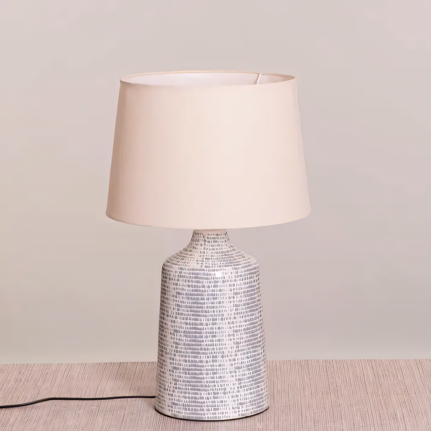 Understated elegant ceramic lamp for living room