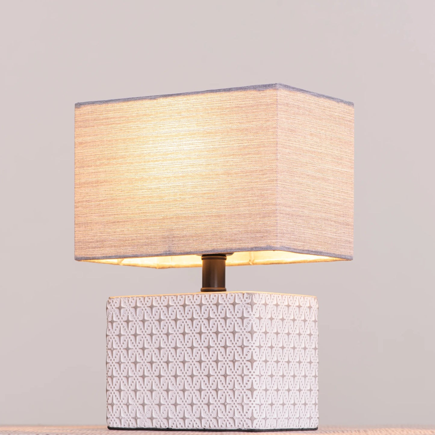 Serene White and Grey Lamp