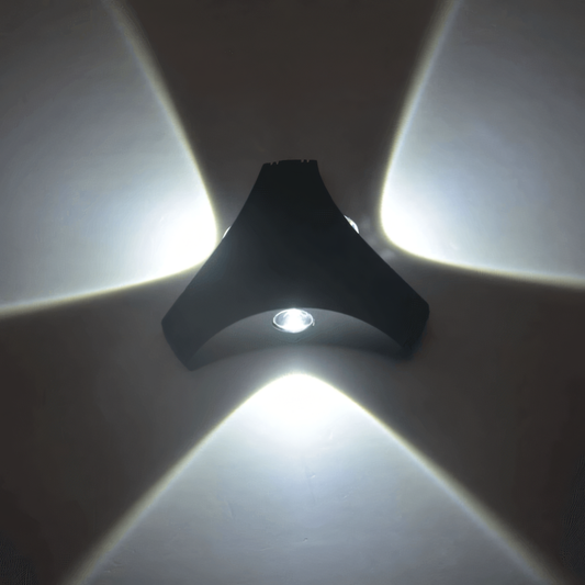 Triangular led wall light echoing ancestral wisdom