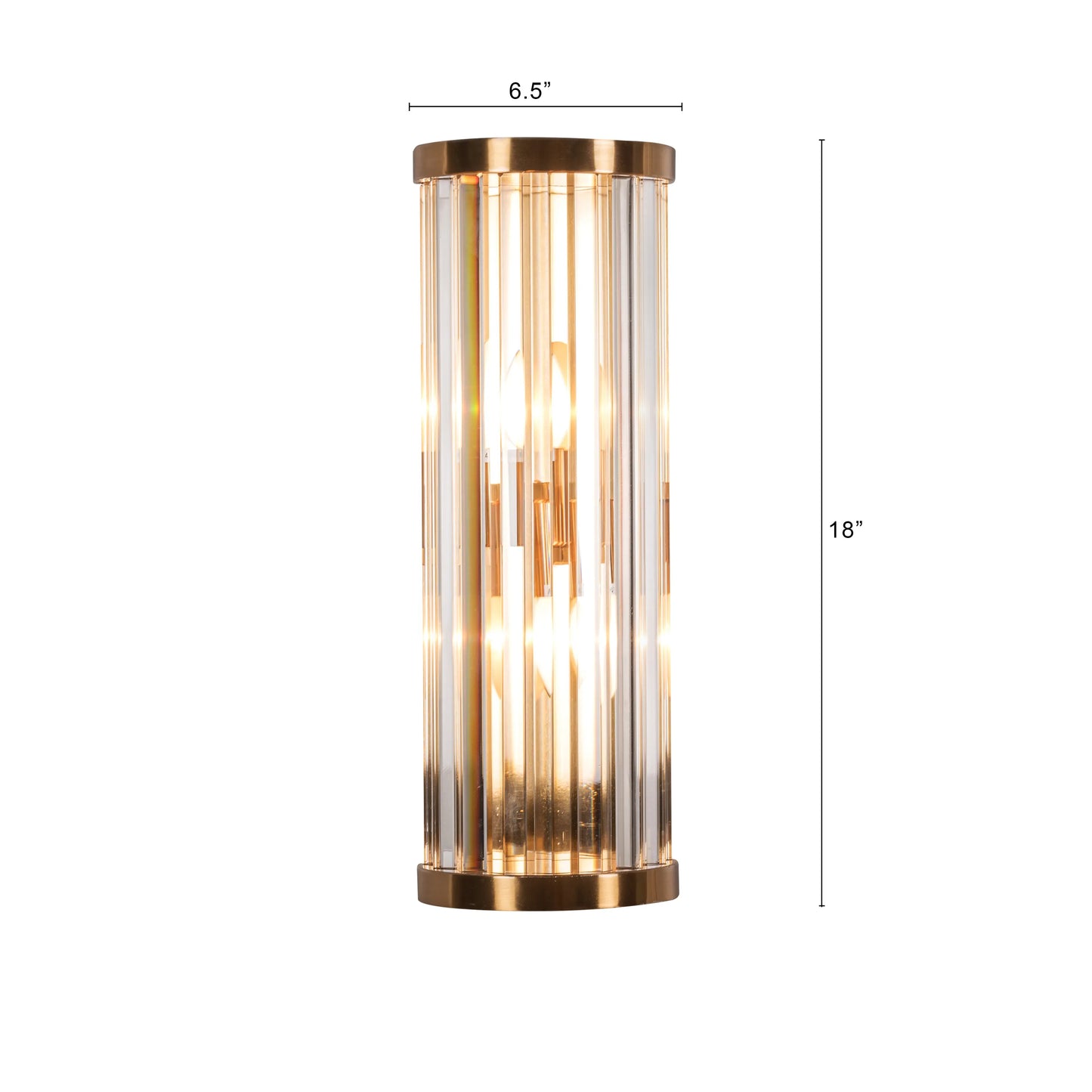 Ritzy Glass Tube Wall Light