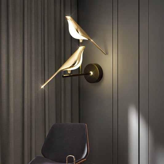 Chirpy Bird Pair Wall Light - Whimsical Avian Design