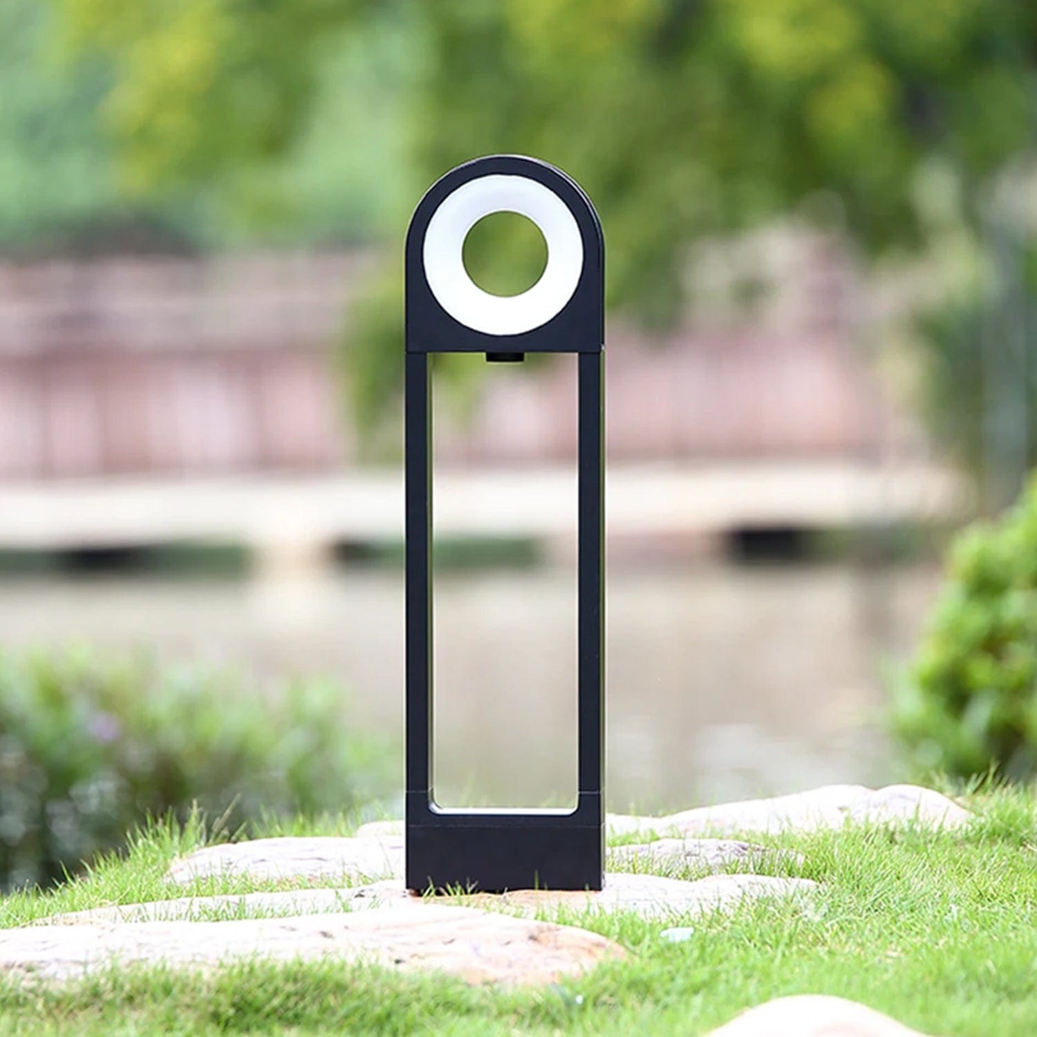 Luminara Guard Bollard Lights enhancing the charm of preserved buildings