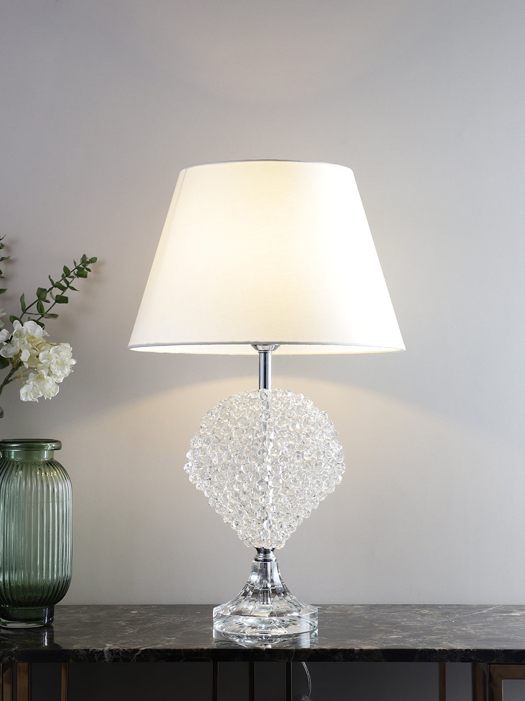 Andros Table Lamp - Clear Glass World Design