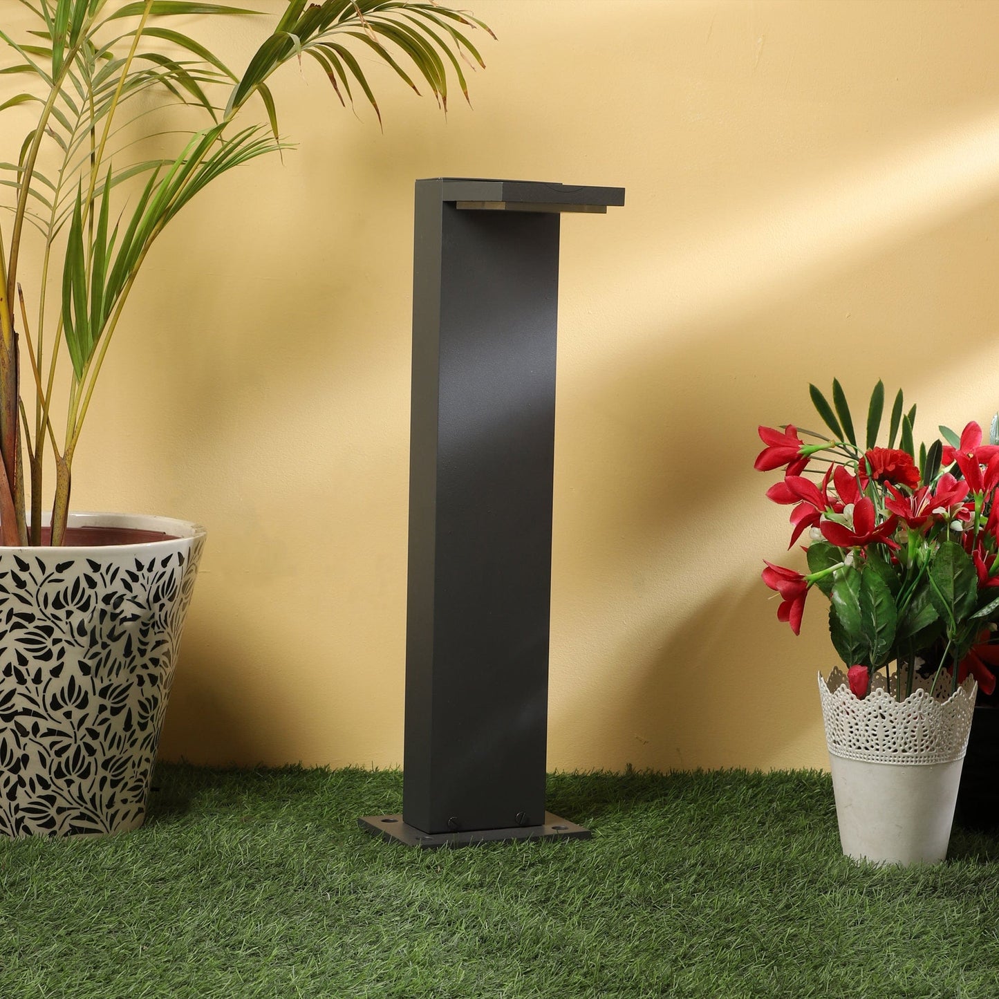 Sustainable L-shaped bollard lights for eco-conscious gardens