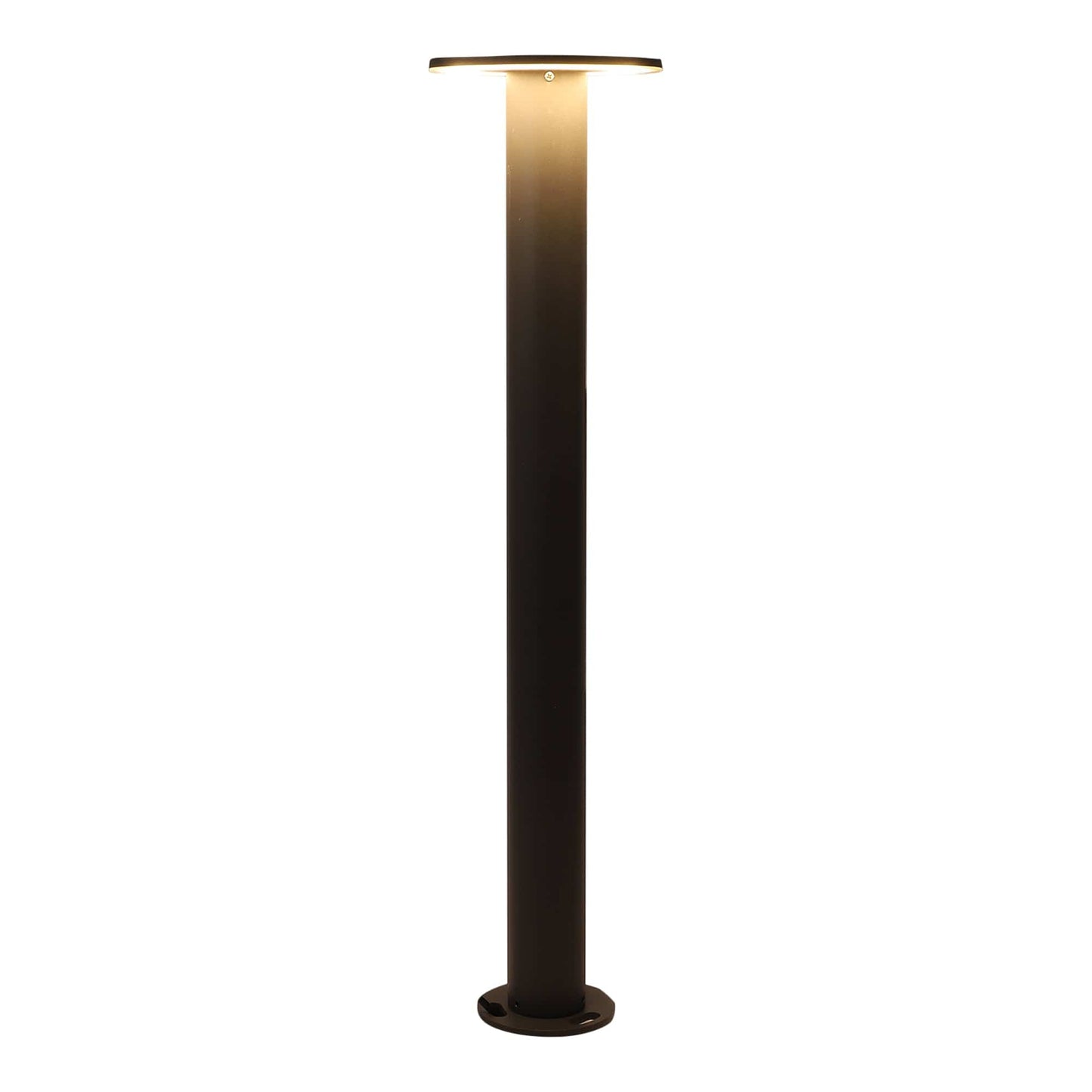 Eco-friendly circular bollard light for sustainable gardens