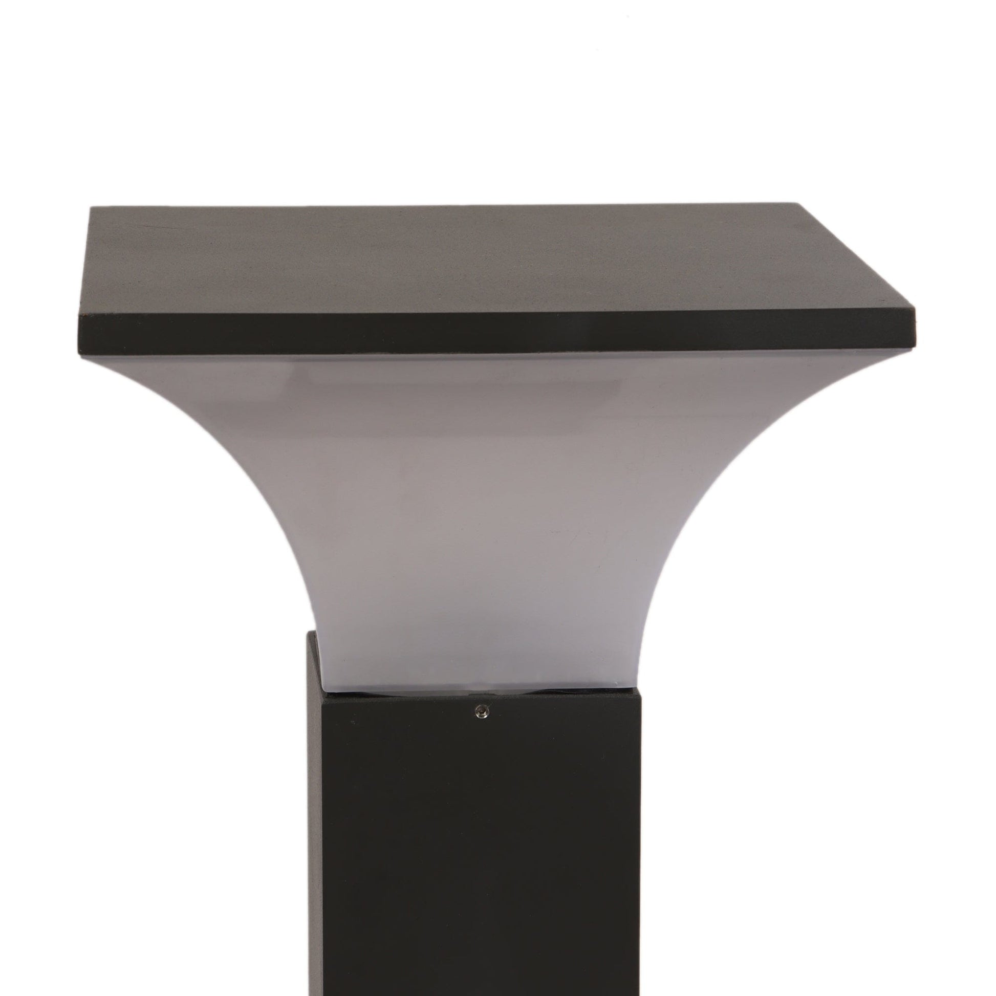 Contemporary bollard light complementing classical architecture