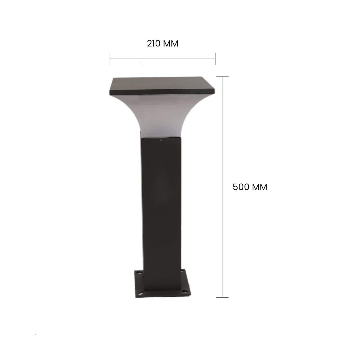 Quad Glare Bollard Garden Light casting warm glow